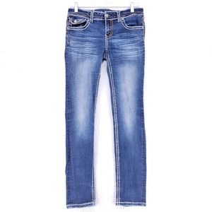 Iris Jeans Denim Cotton Womens Size 9 Blue Straight Stretch VTG Mid Rise Skinny